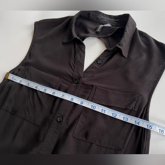 Divided by H&M Long Black Sleeveless Blouse Size 2 - Picture 4 of 9